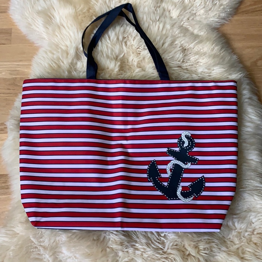 Beach,travel or shopping bag with anchor